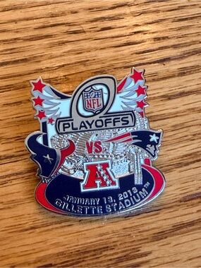 NFL Red, Navy & Silver Playoffs Commemorative Pin